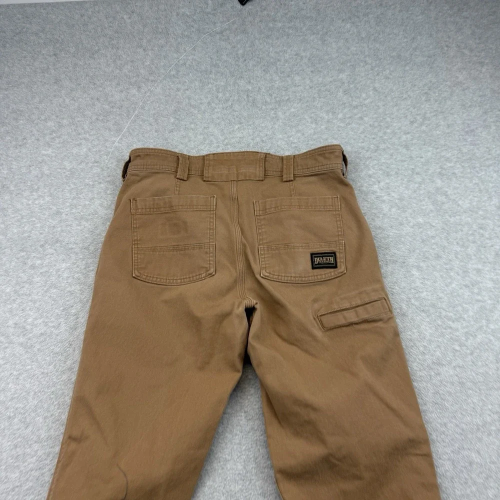 Duluth Flex Fire Hose 5 Pocket‎ Pants Mens 31x31 Tan Slim Fit Stretch workwear